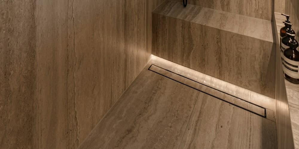 Side by side comparison of porcelain and ceramic tile finishes